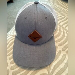 Kines ranch white and grey SnapBack hat